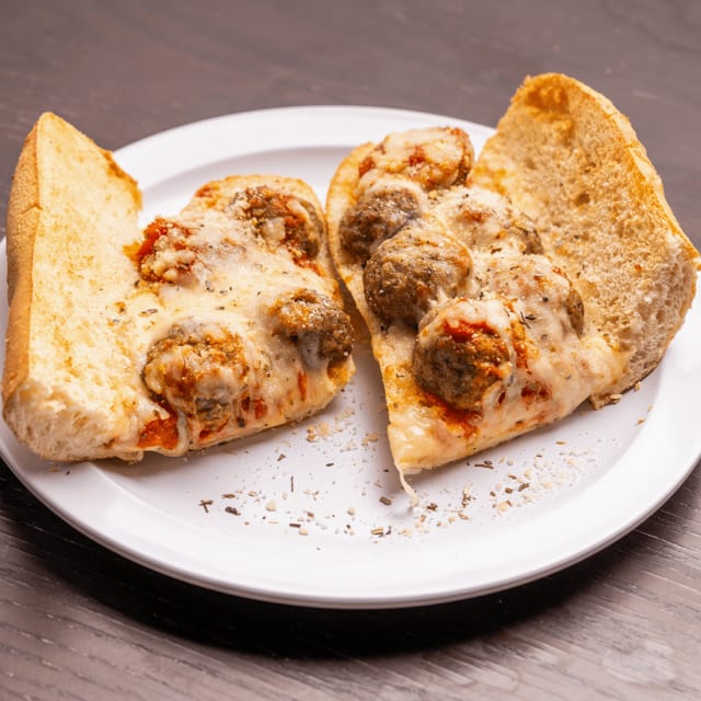 Meatball Parmigiana Sub.